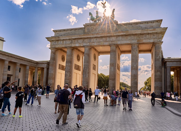 Tourists at Brandenburg Gate